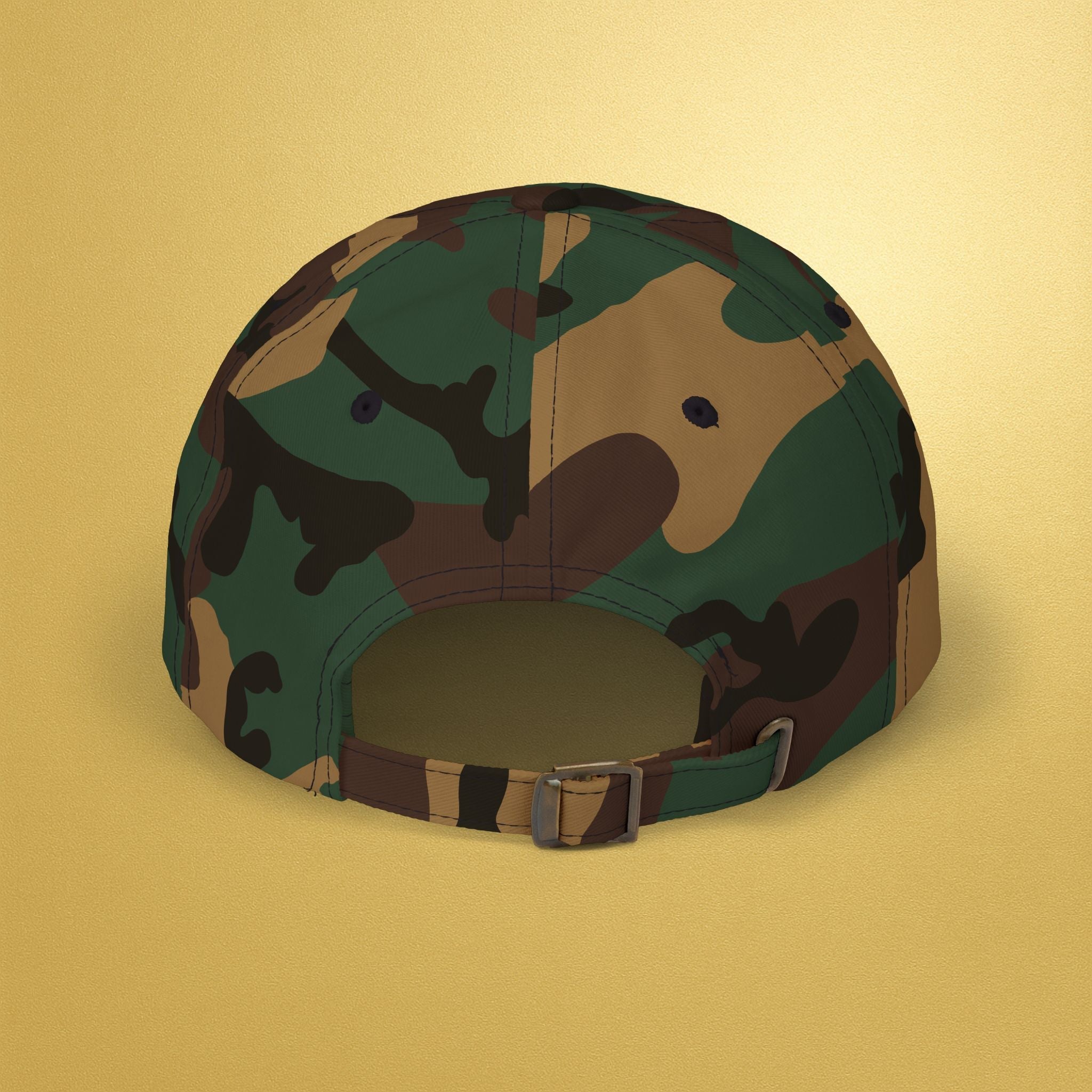 Centered Embroidered — Baseball Hat with Gold Stitching - AURA BY RS ®