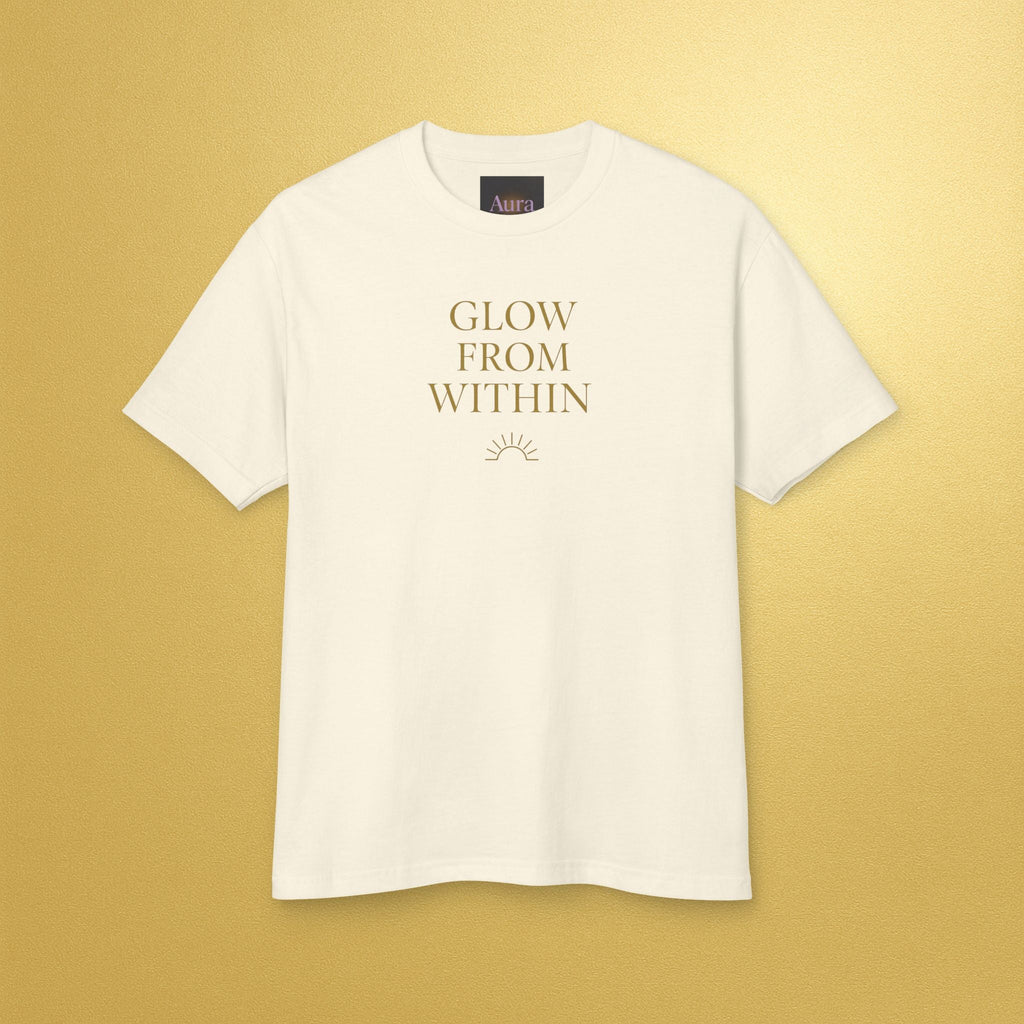 Glow From Within Tee — Inspirational Women's Cotton Graphic Shirt - AURA BY RS ®