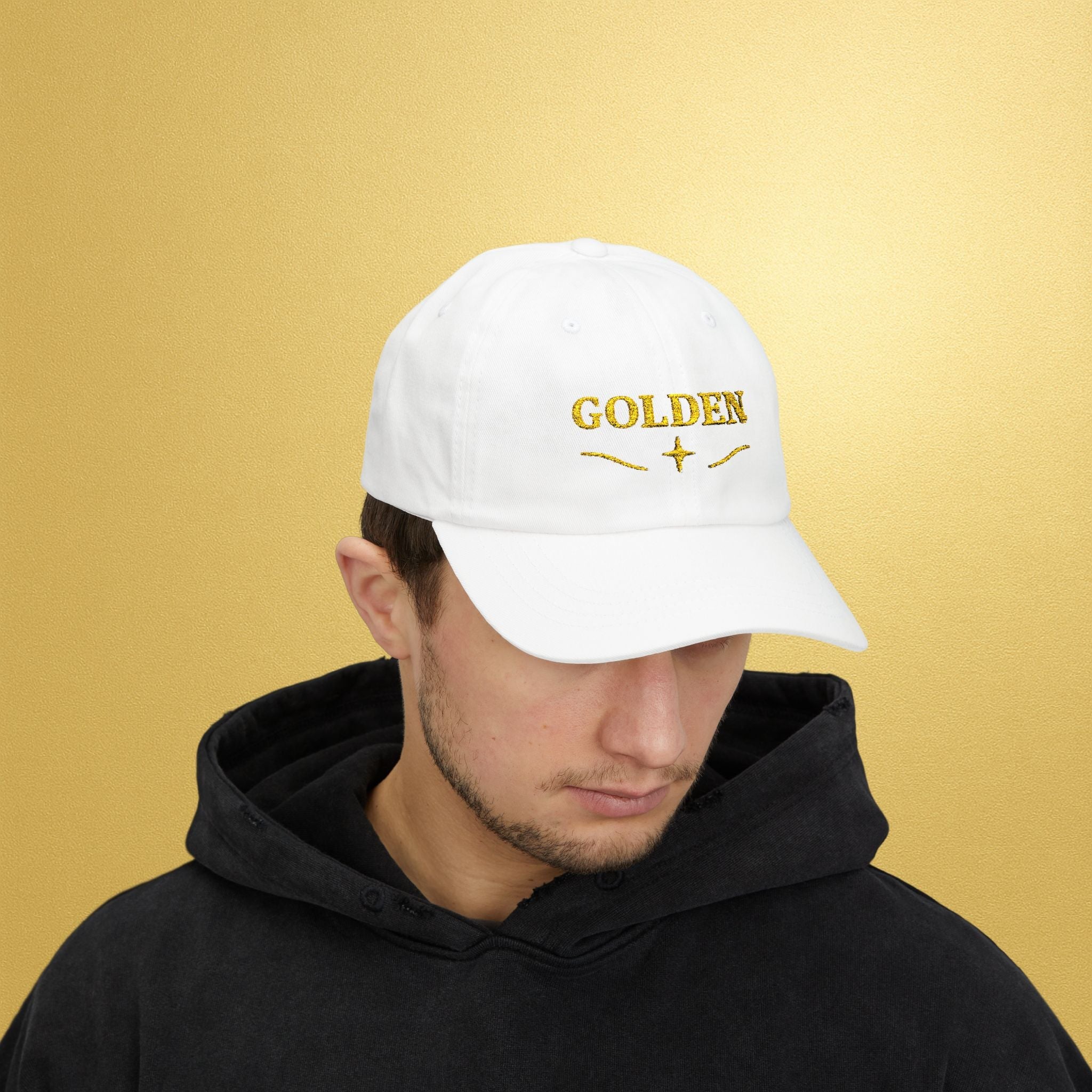 Golden Embroidered — Classic Baseball Hat - AURA BY RS ®